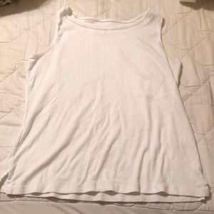 Talbots white sleeveless top